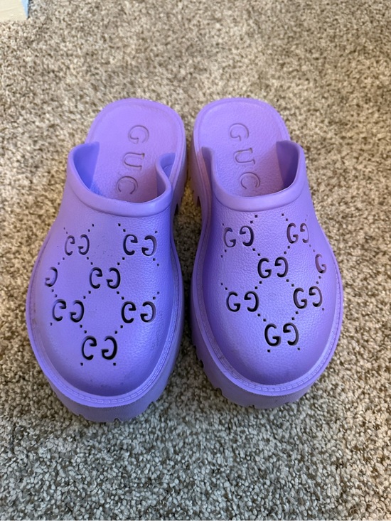 Gucci Shoes - Gucci Lavender Slip-On Clog